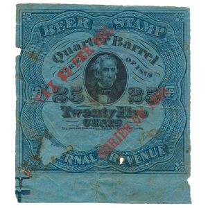 REA46 Beer Stamp, 1898 Provisional overprint
