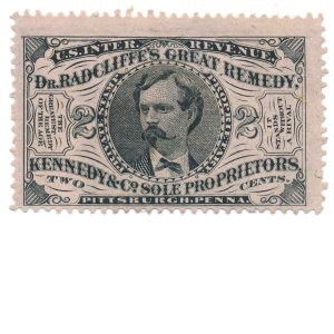 RS157c Kennedy & Co. Dr. Radcliff's Great Remedy Medicine Stamp