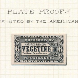 RS230P3, RS230P4 (2) H. R. Stevens Vegetine Medicine Stamp Proofs, Joyce page - Image 2