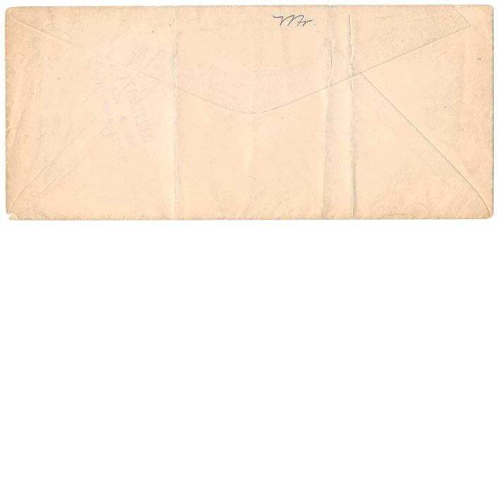 1899 Registered cover, Hiram Edmund Deats, Flemington, NJ - Image 2