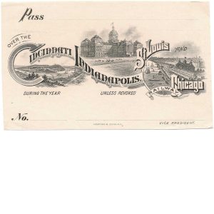 Cincinnati Indianapolis St. Louis and Chicago Railway Pass Proof