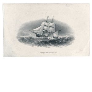 Clipper Ship, Vignette Die Proof on india, Continental Bank Note Co.