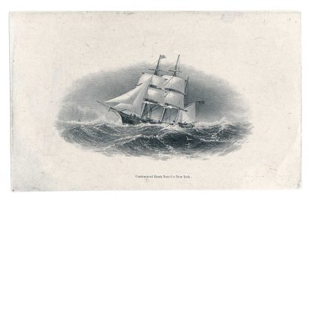 Clipper Ship, Vignette Die Proof on india, Continental Bank Note Co.