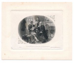 First Reading of the Declaration, Vignette Die Proof Essay on india on card, ABNCo 1896