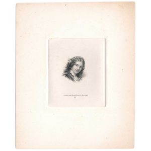 Girl, Vignette Die Proof on india on card, Continental Bank Note Co. - Image 2