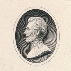 Abraham Lincoln portrait large die proof by Charles Schlecht 1894