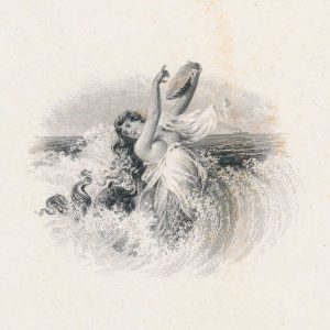 Mermaid Vignette Die Proof signed by engraver Lorenzo Hatch - Image 2