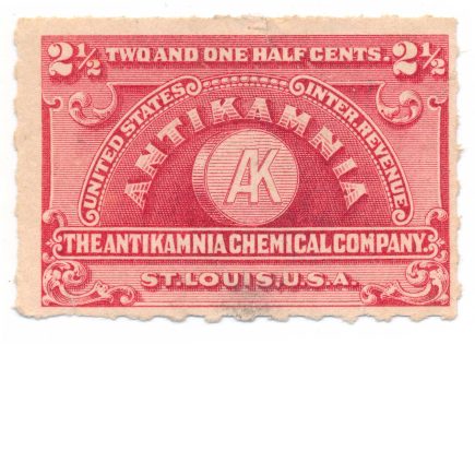 RS278p Antikamnia Chemical Co. Revenue Stamp, Used