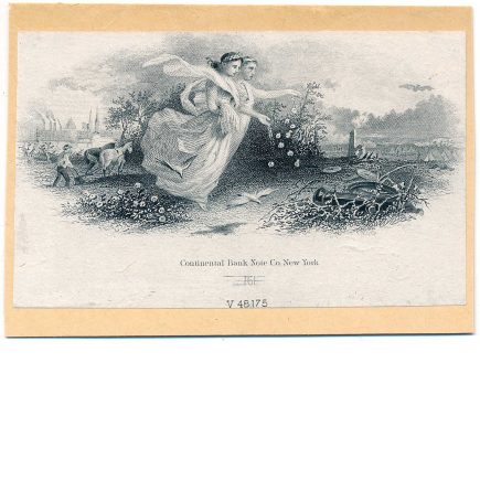 Goddess of Light, Vignette Die Proof on india on card, CBNCo. 1871 F.O.C. Darley