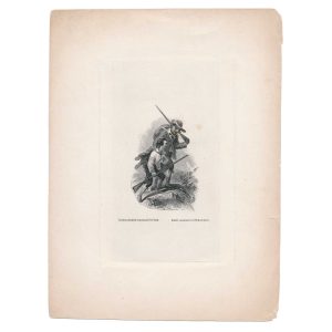 Woodsman and Boy, Vignette Die Proof india on card, 1854 F.O.C. Darley - Image 2