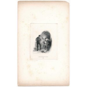 Miners, Vignette Die Proof on india, 1865 F.O.C. Darley, CBNCo - Image 3