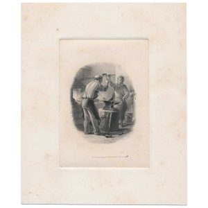 Blacksmith, Vignette Die Proof on india, 1865 F.O.C. Darley, CBNCo