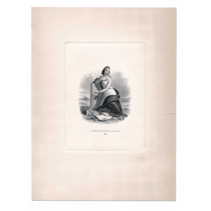 Unity, Vignette Large Die Proof on india on card, Continental Bank Note Co. 1860's