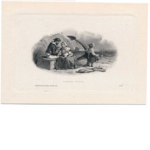 Parting Words, Vignette Die Proof on india on card, ABNCo 1862, F.O.C. Darley