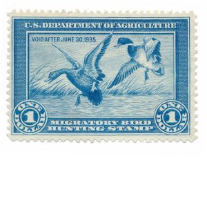 RW1 1934 Duck Stamp Mint Hinged F-VF