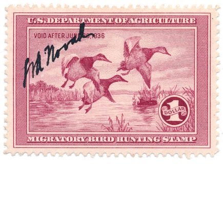 RW2 1935 Duck Stamp XF, used
