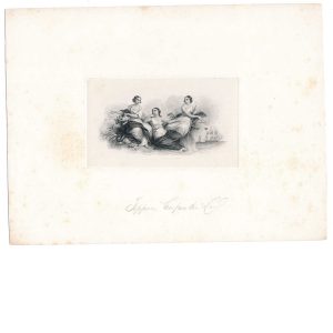 Vignette Die Proof, "Agriculture, Industry and Justice" John W. Casilear, 1849 - Image 2