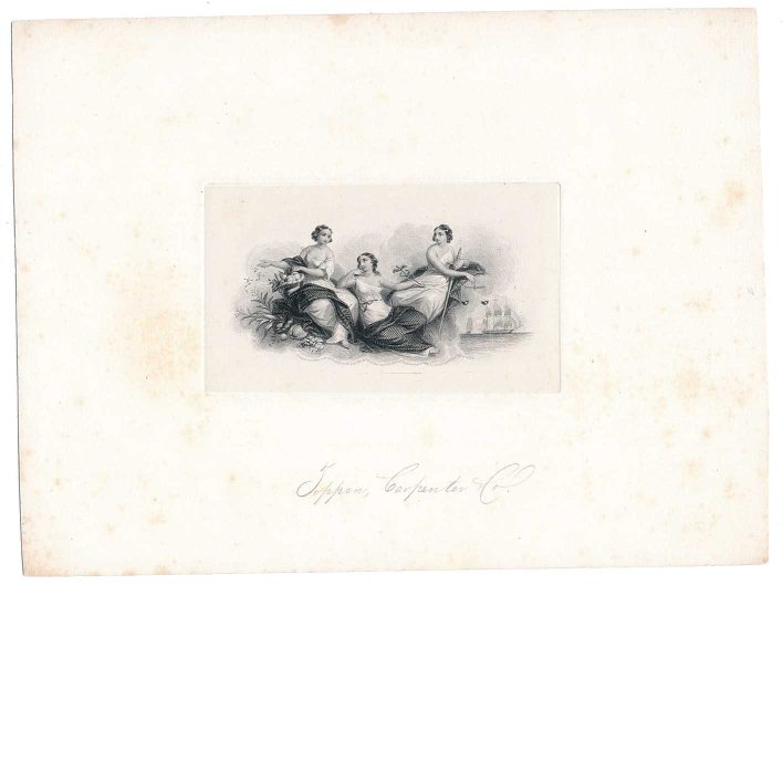 Vignette Die Proof, "Agriculture, Industry and Justice" John W. Casilear, 1849 - Image 2