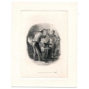 Blacksmith, Vignette Die Proof india die sunk on card, 1865 F.O.C. Darley, CBNCo - Image 3