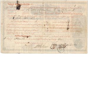 Nov. 5, 1863 New York and Harlem RR Co. Stock Certificate, signed Augustus Schell - Image 2