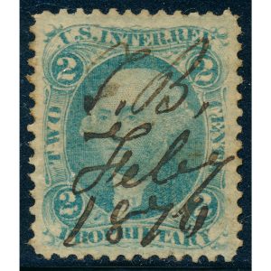 R13c First Issue Revenue Stamp, T13a All Over Double Transfer, Proprietary