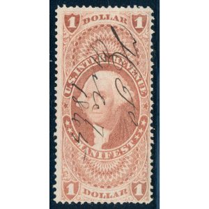 R72c $1.00 First Issue Revenue Stamp, Manifest 1865