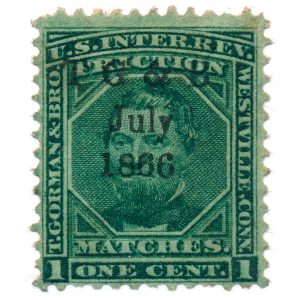 RO98a Thomas Gorman & Bro. Match Stamp 16