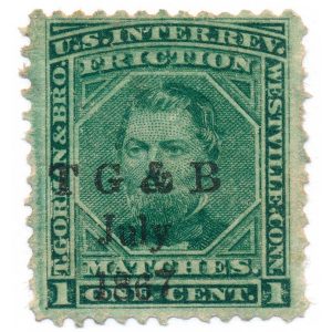 RO98a Thomas Gorman & Bro. Match Stamp 9