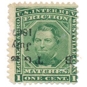 RO98a Thomas Gorman & Bro. Match Stamp invert precancel 2