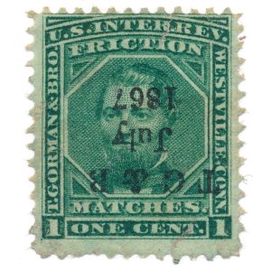 RO98a Thomas Gorman & Bro. Match Stamp invert precancel 8