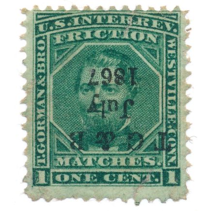 RO98a Thomas Gorman & Bro. Match Stamp invert precancel 8