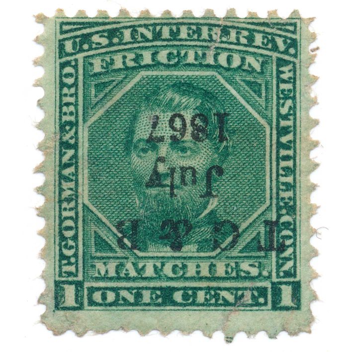 RO98a Thomas Gorman & Bro. Match Stamp invert precancel 8