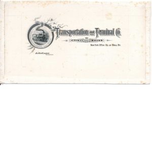 The Transportation and Terminal Co. of Baltimore City MD. PROOF Vignette Railway