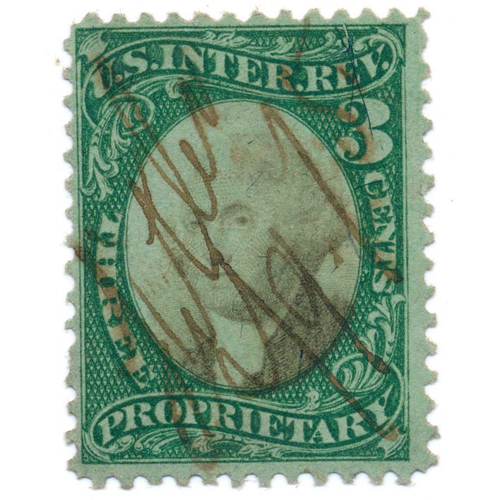 RB3b US Proprietary Revenue Stamp, 1871, used