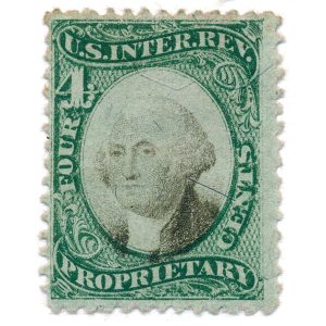 RB4a US Proprietary Revenue Stamp, 1871, mint hinged