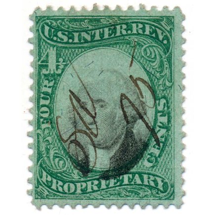 RB4b 4c US Proprietary Revenue Stamp, used