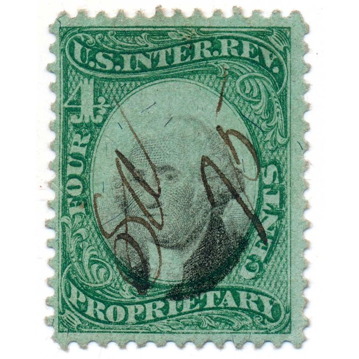 RB4b 4c US Proprietary Revenue Stamp, used