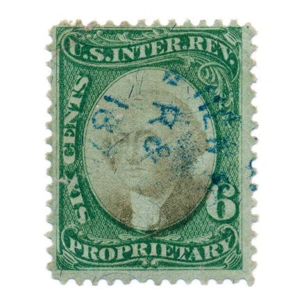 RB6a 6c US Proprietary Revenue Stamp, 1871, used