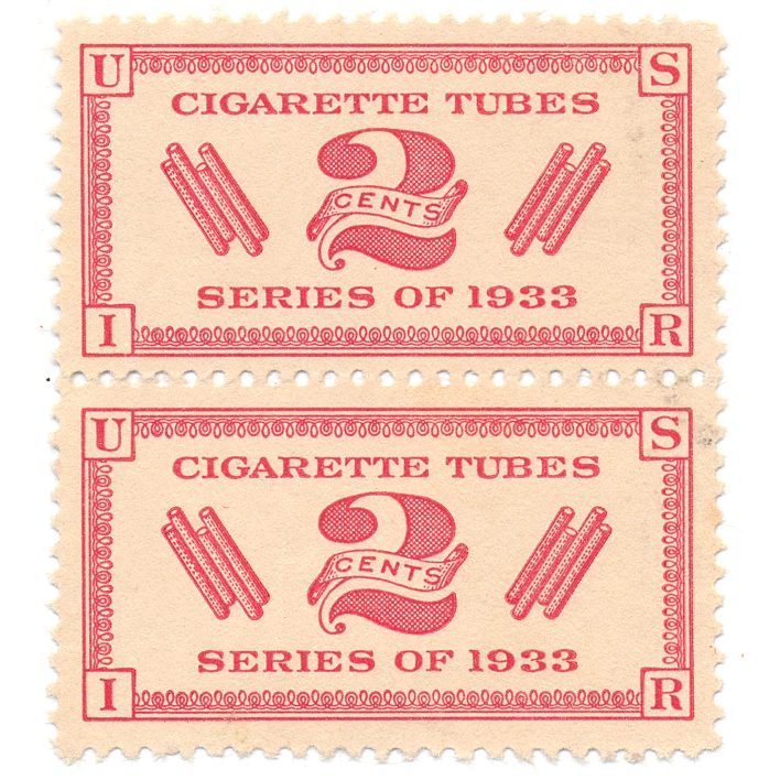 RH4 Cigarette Tubes Stamps pair unused