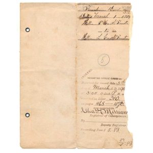 US Hawaii stamps, #R3 & R4 (5) used on partial 1909 Honolulu mortgage deed - Image 2