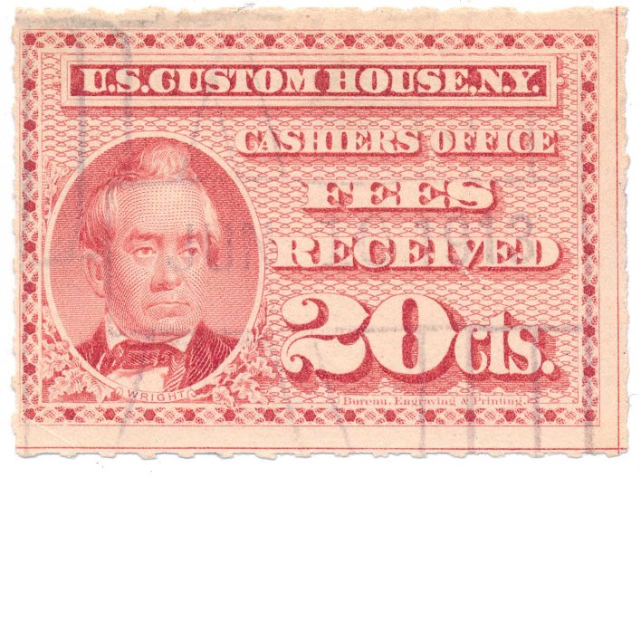 RL1c Customs Fee Stamp, rouletted 7, 1903