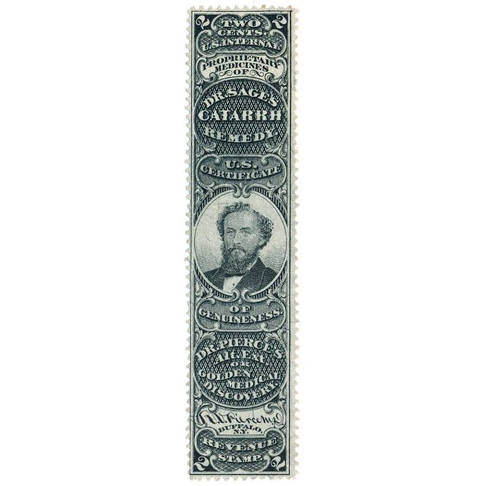 RS190b R. V. Pierce, Dr. Sage's Catarrh Remedy Medicine Stamp VF
