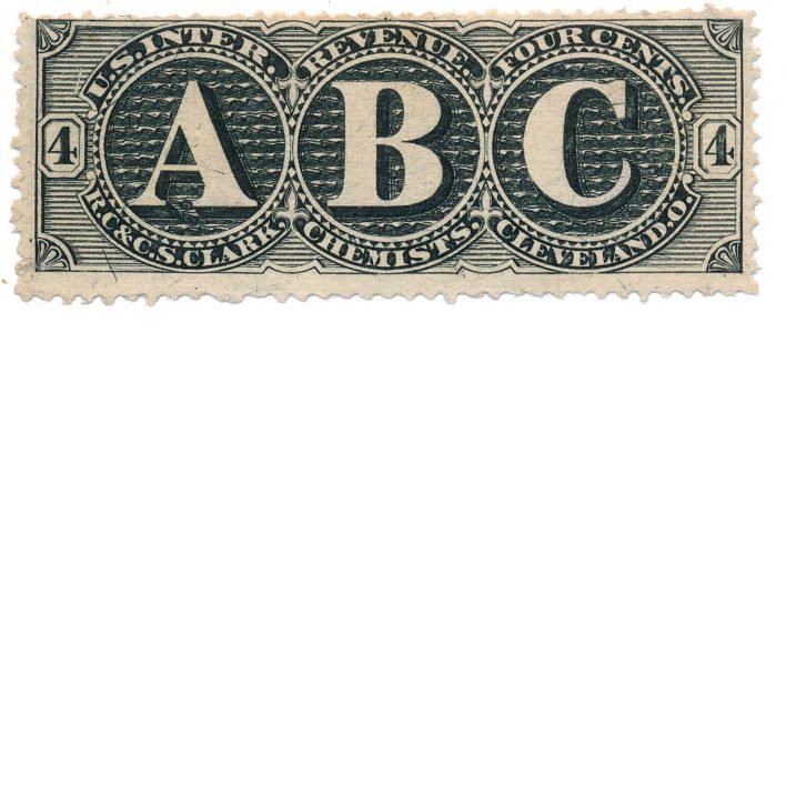 RS58b, US Proprietary Revenue Medicine stamp, R.C. & C.S. Clark