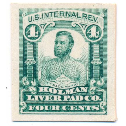 RS127P3 Holman Liver Pad Co. Medicine Stamp Plate proof on india