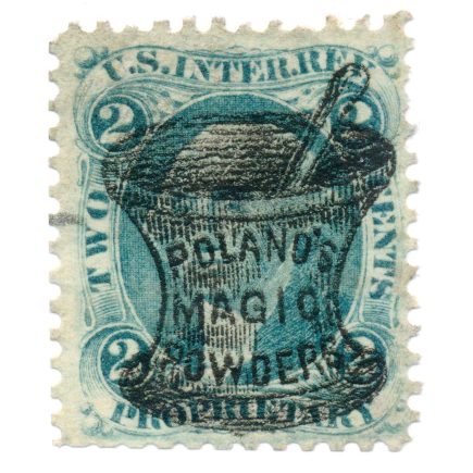 Poland's Magic Powders cancel on R13c  2c First Issue Revenue Stamp