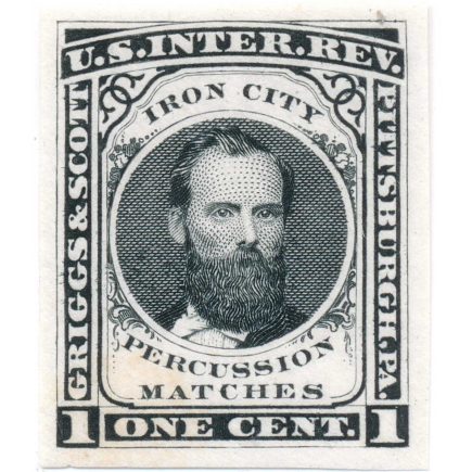RO105P3 Iron City Matches Plate Proof on india