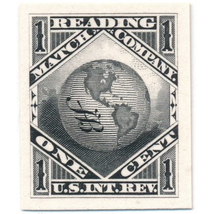 RO152P3 Reading Match Co. Plate proof on india on card