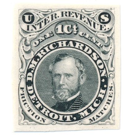 RO155P3 D.M. Richardson Match Co. Plate Proof on India