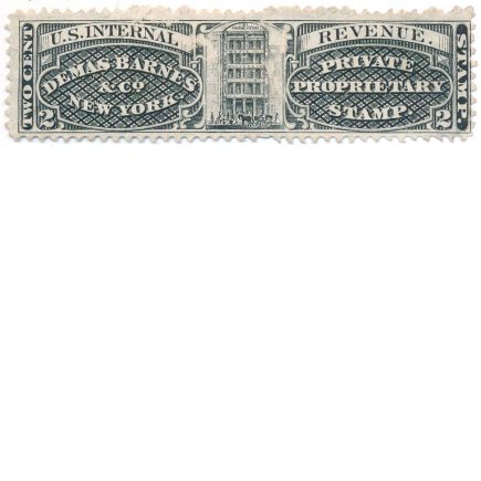 RS25b 2c Demas Barnes & Co. Proprietary Medicine Stamp