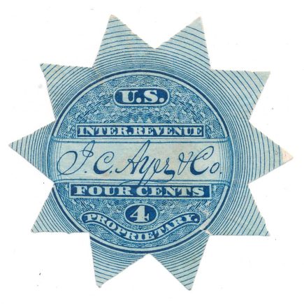 RS9d J. C. Ayer & Co. Medicine Stamp
